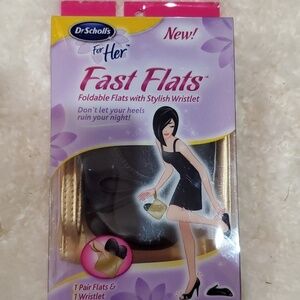 Dr. Scholl's Fast Flats Foldable Flats Black Size 5-6